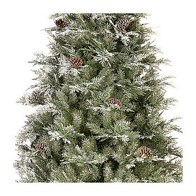 Sapin de Noël 210 cm pommes de pin poly Frosted Mountain Spruce