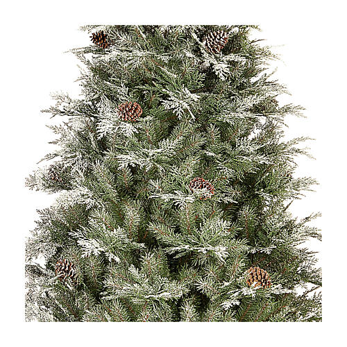 Poly Frosted Mountain Spruce Christmas Tree 225 cm with pinecones 2