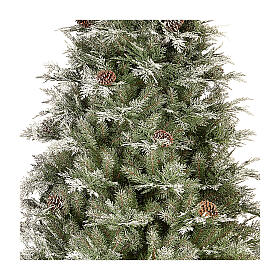 Sapin de Noël 240 cm pommes de pin poly Frosted Mountain Spruce