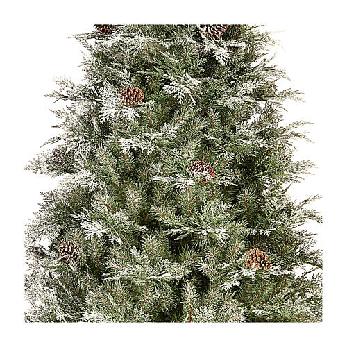 Sapin de Noël 240 cm pommes de pin poly Frosted Mountain Spruce 2