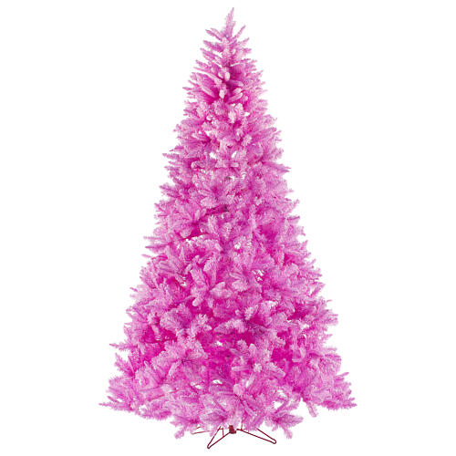 STOCK Abeto rosa nevado 270 cm pvc Fairy Pink Navidad 1
