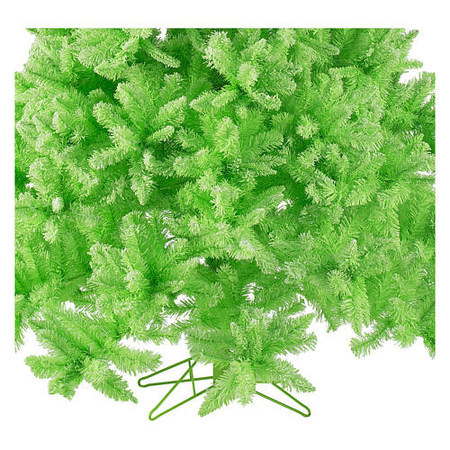STOCK Árvore verde brilhante nevado PVC 270 cm Natal 3