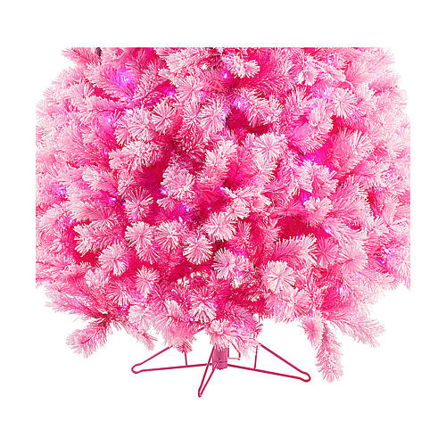 STOCK Albero abete rosa Fairy Pink Natale PVC 700 led 8 movimenti 230 cm 3