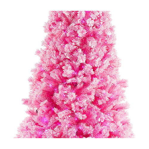 STOCK Choinka jodła różowa Fairy Pink Natale PVC 700 led 8 gier światła 230 cm 2