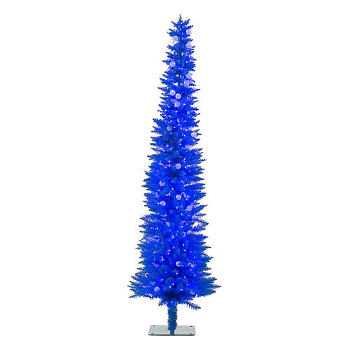 STOCK Fancy blue PVC Christmas tree, 180 cm, 300 LED lights 1