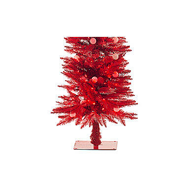 Tanne für Weihnachten in rot Fancy Tree mit 300 LEDs, 180 cm 3