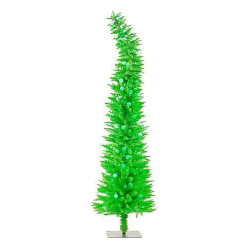 STOCK Fancy shiny green PVC Christmas tree, 180 cm, 300 LED lights 1