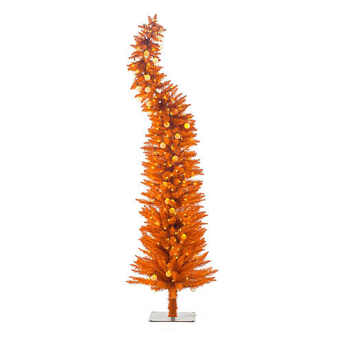 STOCK Sapin de Noël Fancy orange 180 cm 300 LEDs 1