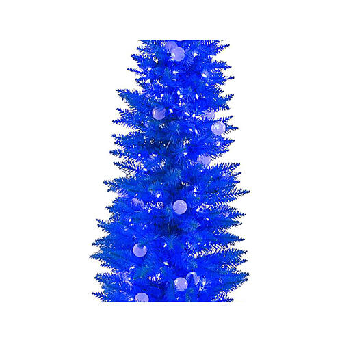 STOCK Fancy blue PVC Christmas tree, 210 cm, 400 LEDs 2