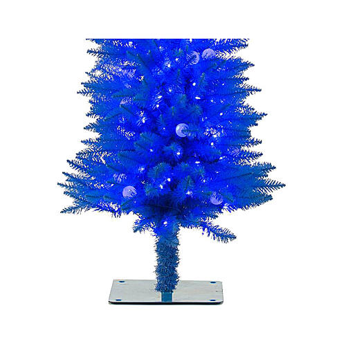 STOCK Fancy blue PVC Christmas tree, 210 cm, 400 LEDs 3