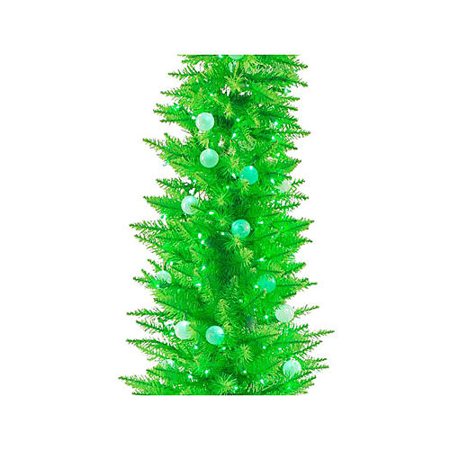 STOCK Fancy shiny green PVC Christmas tree, 210 cm, 400 LEDs 2