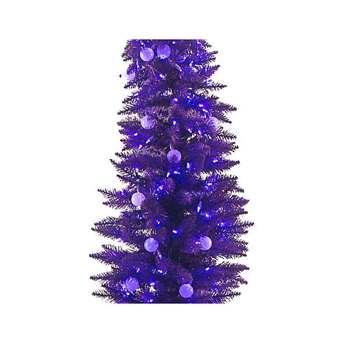 STOCK Fancy purple PVC Christmas tree, 210 cm, 400 LEDs 2