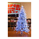 STOCK Flocked Victorian blue Christmas tree, 270 cm, 600 cold white LEDs s1