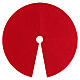 Falda cubre base Árbol Navidad rojo fieltro diámetro 70 cm s1
