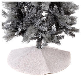 Sockelbezug weiß meliert Weihnachtsbaum Filz, Durchmesser, 70 cm