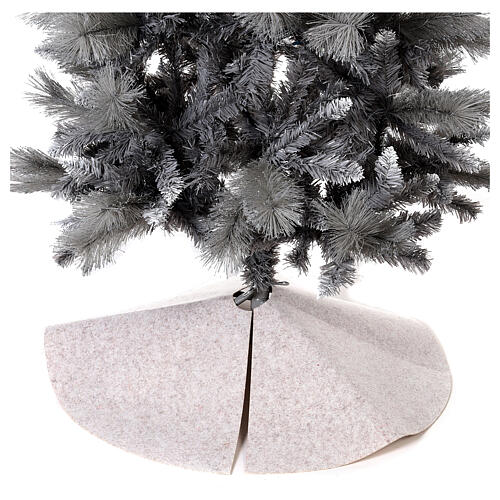 Falda cubre base blanco mezclilla Árbol Navidad fieltro d. 70 cm 3