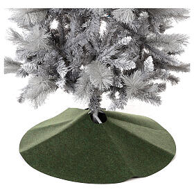 Falda cubre base fieltro verde botella Árbol Navidad d. 70 cm