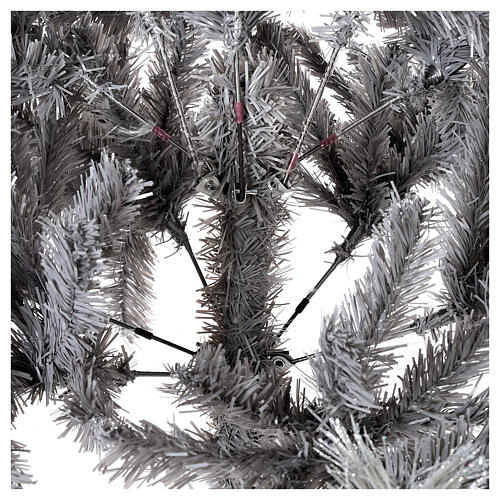 Árbol de Navidad Silver Tourmaline 210 cm purpurina plata 4