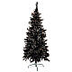 Obsidian Gold schlanker schwarzer Glitzer Weihnachtsbaum, 210 cm s1
