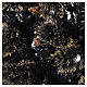 Sapin de Noël Obsidian Gold slim noir paillettes dorées 180 cm s3