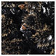 Abete Obsidian Gold slim nero glitter dorato 180 cm s3