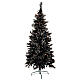 Black Christmas tree Obsidian Gold slim gold glitter 180 cm s1