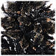 Black Christmas tree Obsidian Gold slim gold glitter 180 cm s2