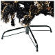 Black Christmas tree Obsidian Gold slim gold glitter 180 cm s5