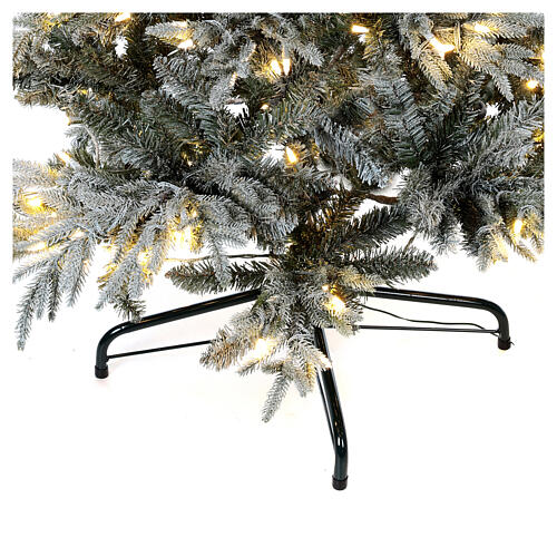 Albero di Natale 210 cm verde floccato Snowy Nordman 450 led 5