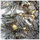 Albero di Natale 210 cm verde floccato Snowy Nordman 450 led s4