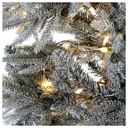 Christmas tree 210 cm green flocked Snowy Nordman 450 LEDs 4