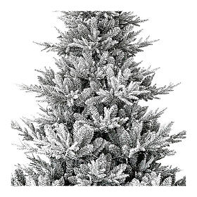 Grün beflockter Poly-Weihnachtsbaum Snowy Nordman, 180 cm