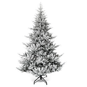 Árbol de Navidad verde flocado poly 180 cm Snowy Nordman