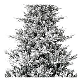 Árbol de Navidad verde flocado poly 180 cm Snowy Nordman
