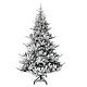 Artificial Christmas tree green flocked poly 180 cm Snowy Nordman s1