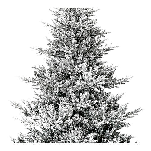Flocked Snowy Nordman Christmas tree, 210 cm, green pvc 2