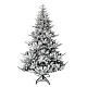 Albero di Natale Snowy Nordman 210 cm verde floccato s1