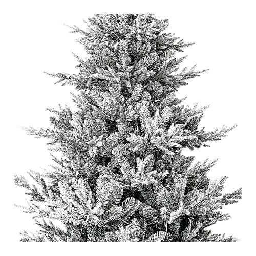 Flocked Snowy Nordman Christmas tree, 270 cm, green pvc 2