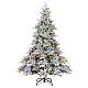 Green flocked Poly Andorra Christmas tree 180 cm 2400 LED lights s1