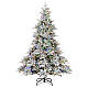 Albero di Natale verde floccato Andorra poly 180 cm 2400 led s1