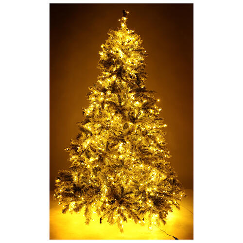 Snowy Seneca beflockt grüner Weihnachtsbaum 1600 LEDs, 210 cm 4