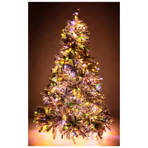 Snowy Seneca beflockt grüner Weihnachtsbaum 1600 LEDs, 210 cm 6