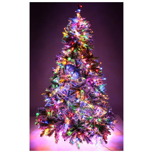 Snowy Seneca beflockt grüner Weihnachtsbaum 1600 LEDs, 210 cm 10