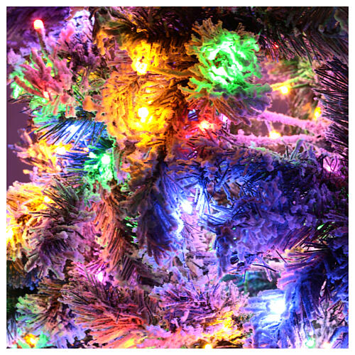 Árbol de Navidad verde flocado Snowy Seneca 270 cm 3100 led 9