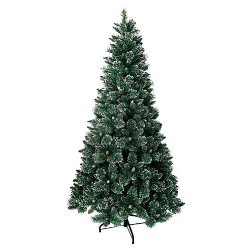 Albero di Natale Shimmer Bristle pigne verde 180 cm 1
