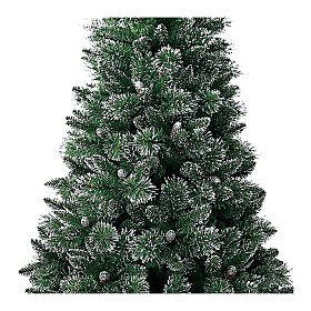 Albero di Natale verde Shimmer Bristle pigne 210 cm