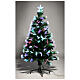Christmas tree with fibre optics 130 RGB LED lights with play of lights, PVC, 120 cm s5