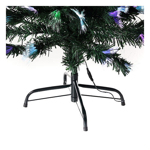 Árvore de Natal PVC 120 cm fibra óptica 130 RGB LED jogos de luzes 7