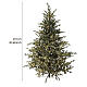 Sapin de Noël 5ème Avenue 3000 nanoLEDs blanc chaud 210 cm vert poly feel real s3