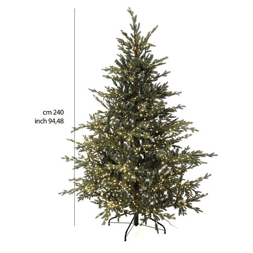 Sapin de Noël 5ème Avenue 4000 nanoLEDs blanc chaud 240 cm vert poly feel real 3